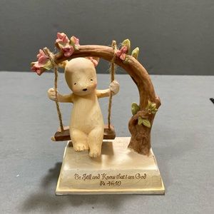 Seagull Studios- Teddy On Swing Figurine